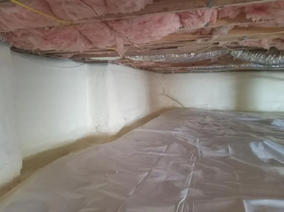 Crawl space encapsulation with closed-cell spray foam for Roof Maintenance in Owings Mills